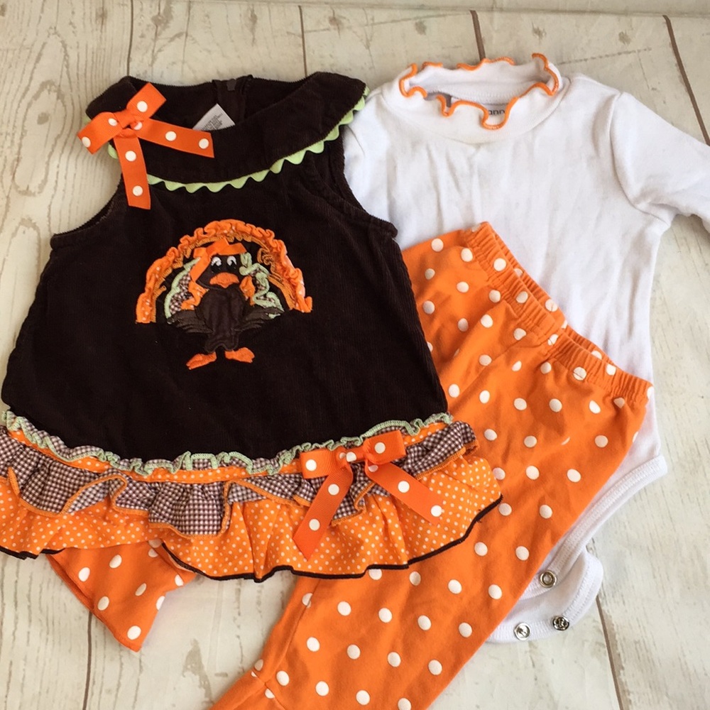 Girls 6-9 months Thanksgiving set